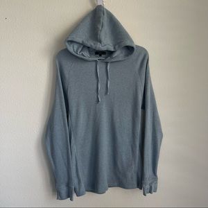 Vince Knit Like Lightweight Blue Pullover Hoodie